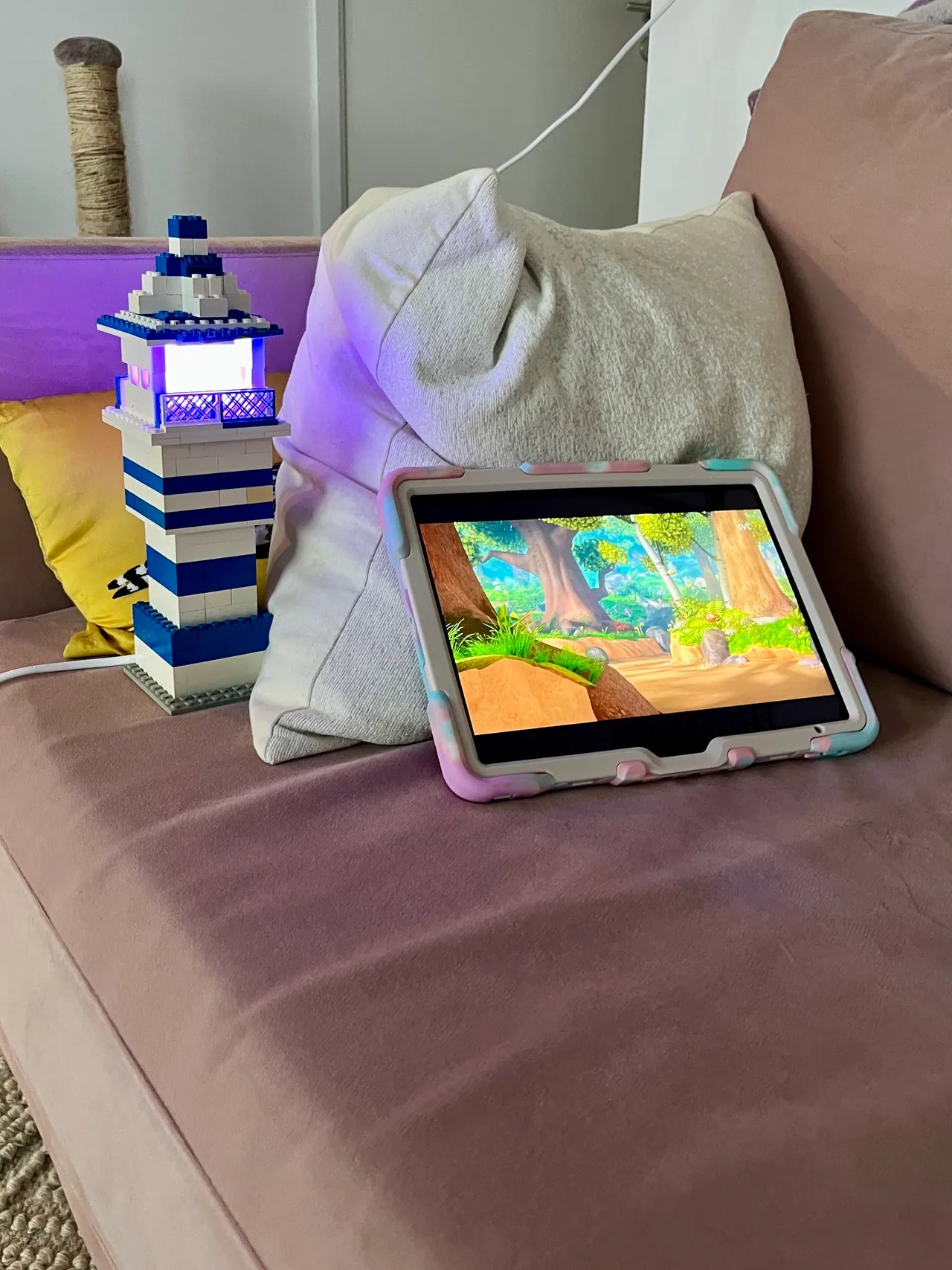 FAROS physical companion beside an iPad